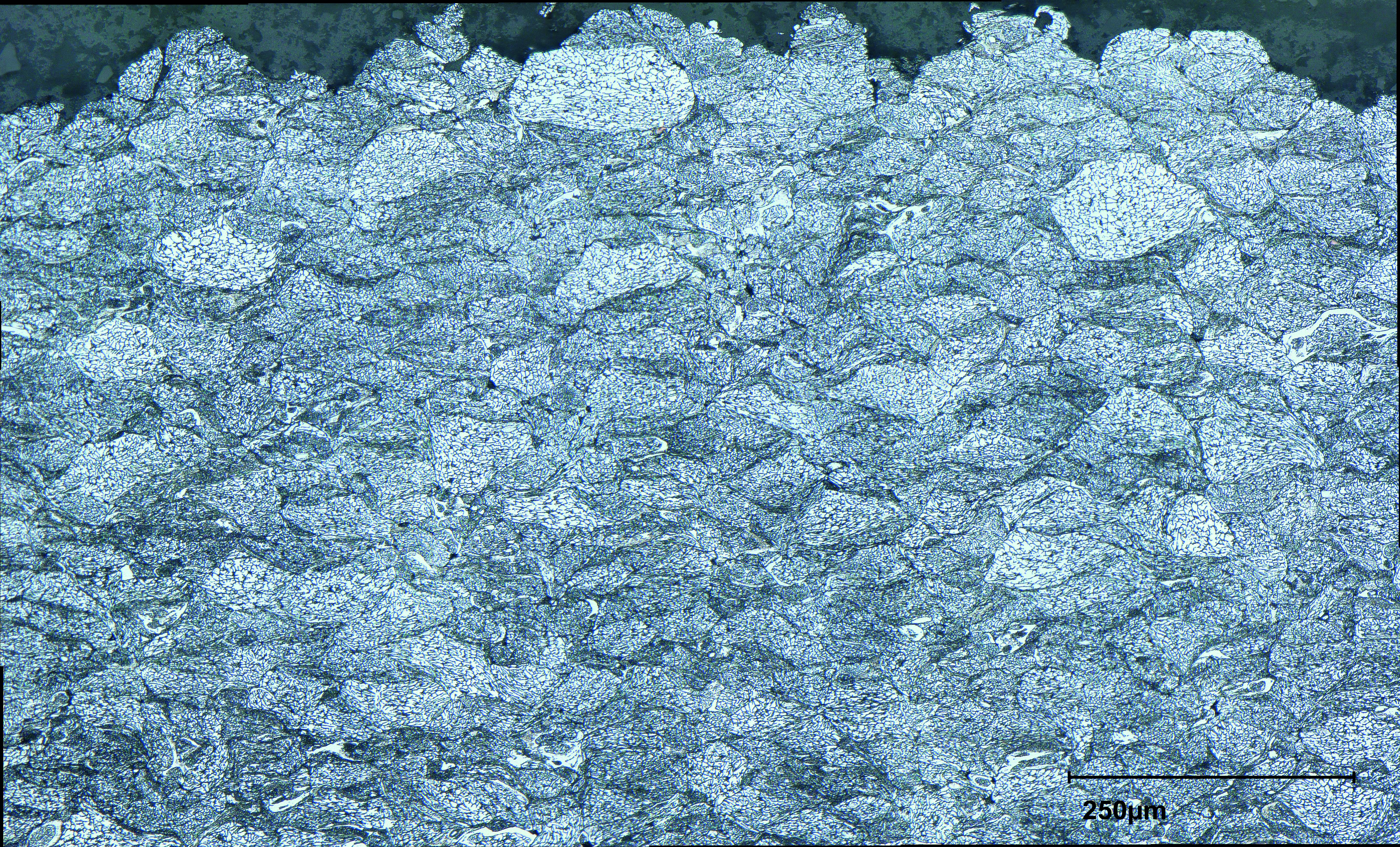 Metallurgische foto van een Al/Al2O3-coating