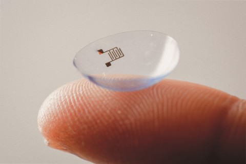 CSM printed on contact lens