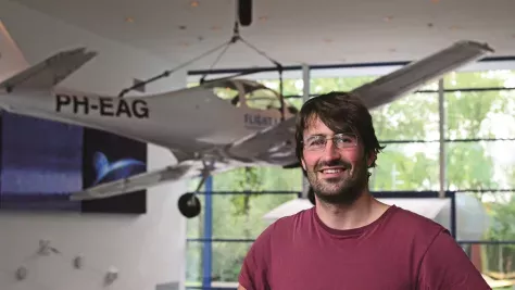 Paul Denissen op de Faculteit Lucht- en Ruimtevaarttechniek aan de TU Delft