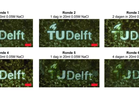 Voorbeeld hoe een beschermende coating visueel gemonitord kan worden